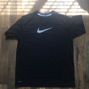 Boys Nike Black Dri Fit shirt